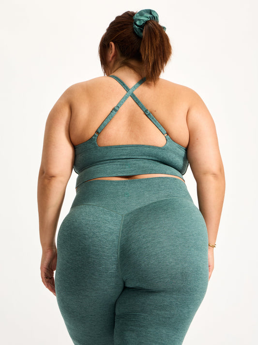 Dream Heather Square Neck Sports Bra - Heiress Ivy