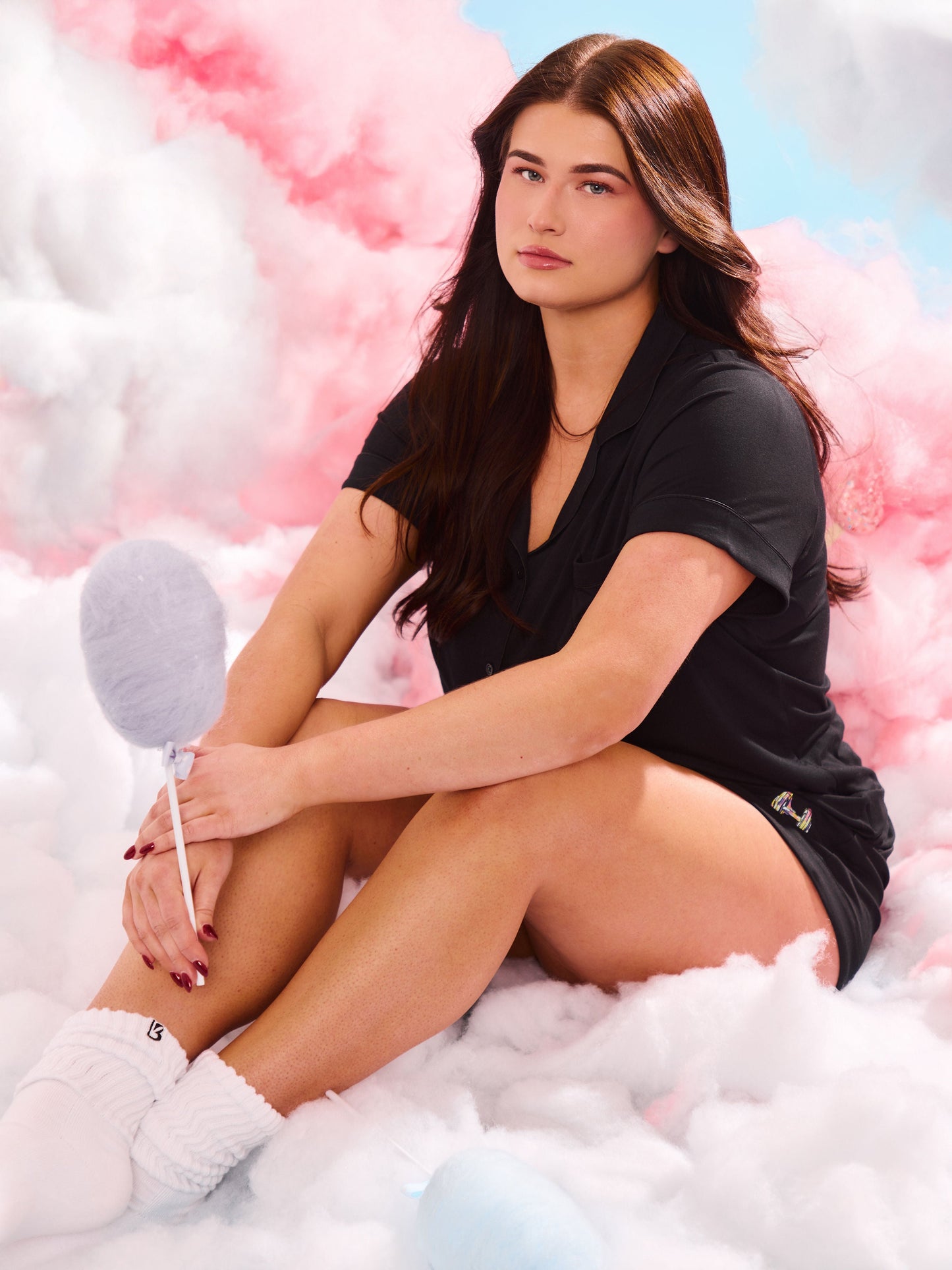 Pajama Shorts Set - Black