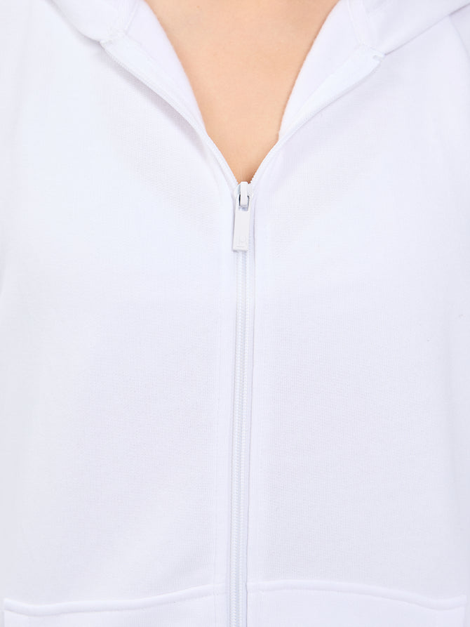 Threads Zip Hoodie - White Image 5