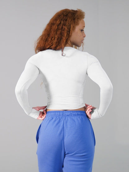 Halo Long Sleeve Baby Tee - White