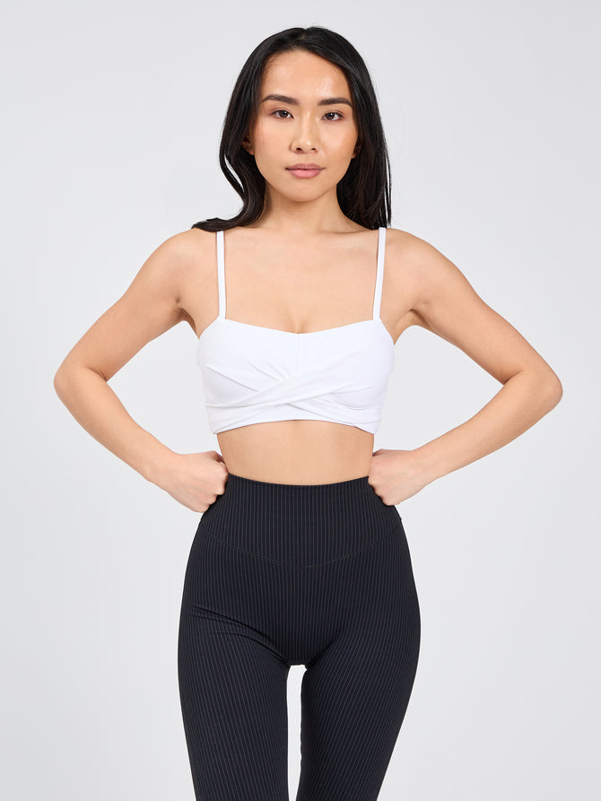 Ivy Wrap Sports Bra - White Image 4