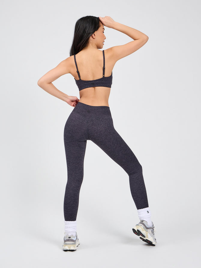 Dream Heathered Sports Bra - Black Heather Image 3