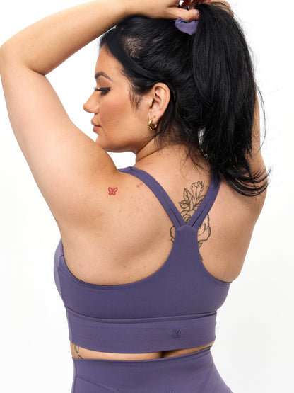 Bloom Sports Bra - Shadow Berry