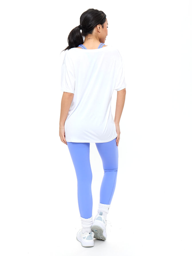 V Neck Pump Cover - White Image 2