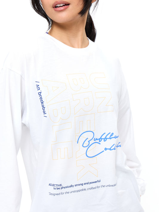 Definition Long Sleeve Tee - White