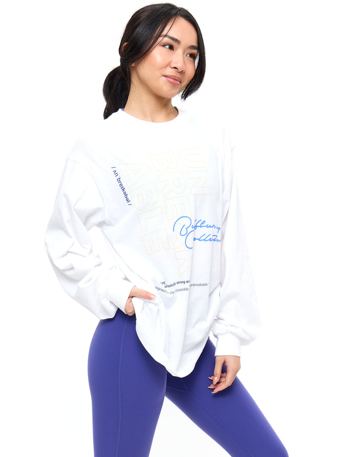 Definition Long Sleeve Tee - White Image 1