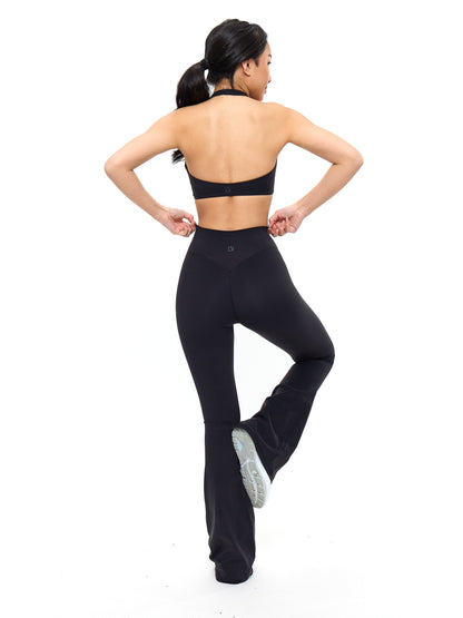 Poshknit Flare Legging - Onyx Black