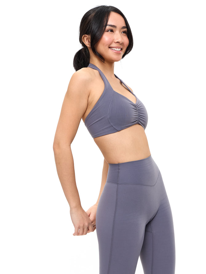 Poshknit Scrunch Halter Sports Bra - Anchor Image 3