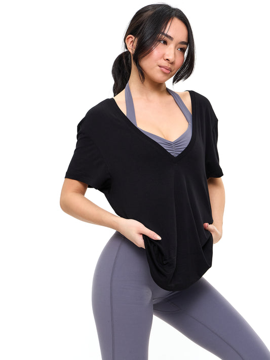 V Neck Pump Cover - Onyx Black