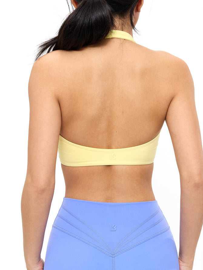 Poshknit Scrunch Halter Sports Bra - Sunbeam Image 3