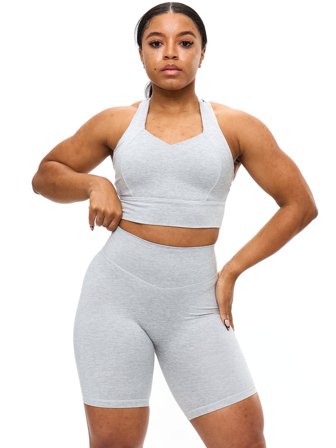 Twilight Dream Heather Sports Bra - Heather Grey Image 7