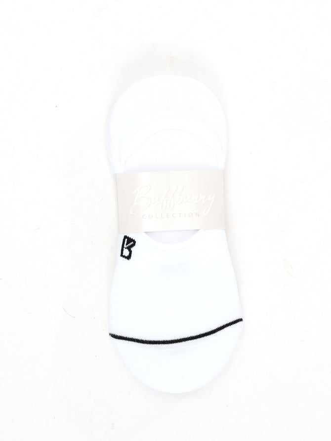 3 Pack No Show Socks - White Image 3