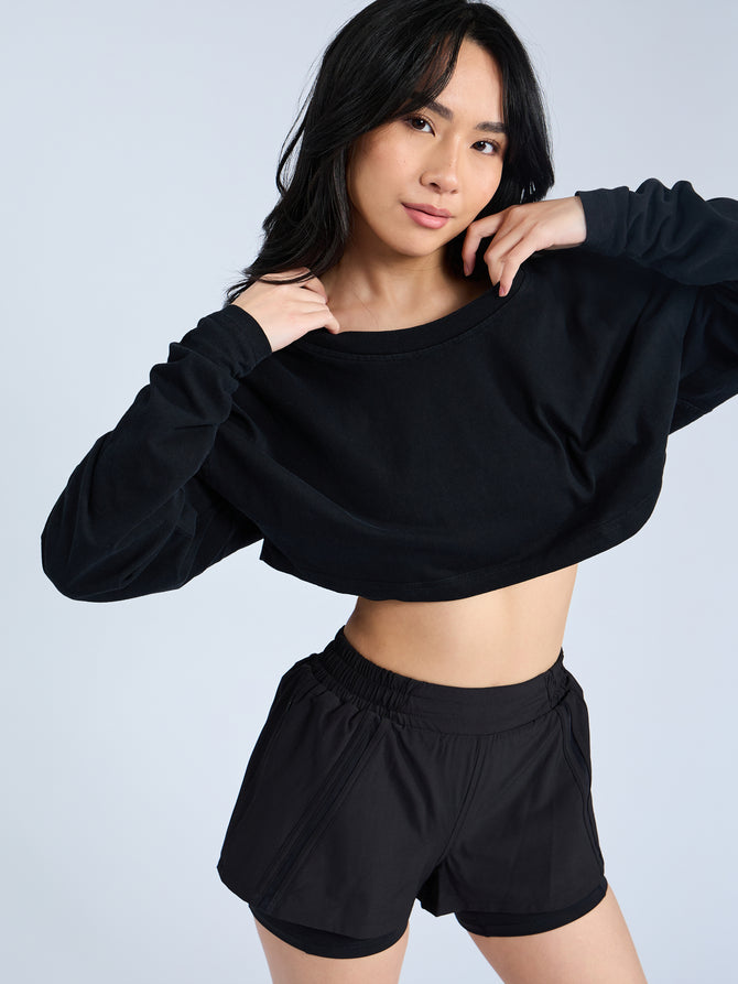 Cool Girl Crop - Onyx Black Image 5