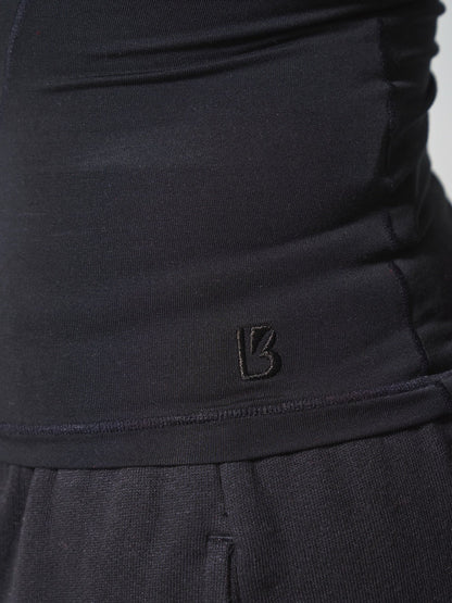 Halo Long Sleeve Hip Tee - Onyx Black
