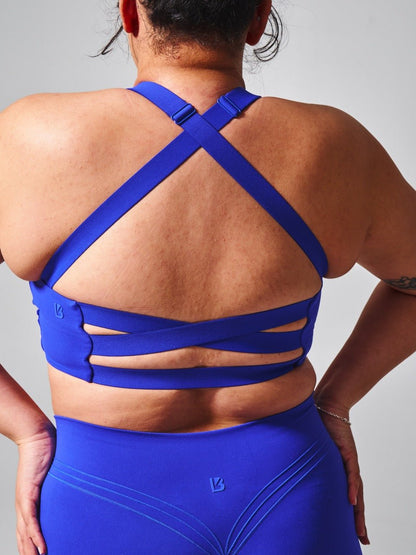 Candy Wrap Sports Bra - Rio Blue