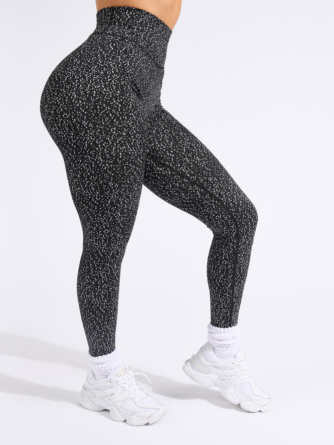 Rosa Jacquard Legging - Black Bossy Image 3