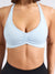 Halter Seamless Sports Bra - Bubbles Blue Image 3