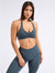 Halter Seamless Sports Bra - Enchanted Teal Image 0