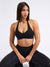 Halter Seamless Sports Bra - Black Image 4