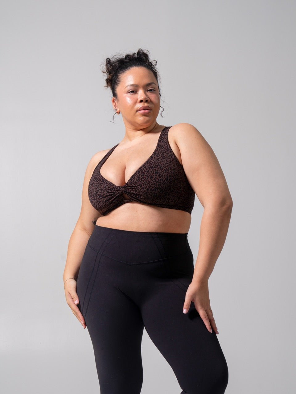 Twist Fit Sports Bra - Leopard Print