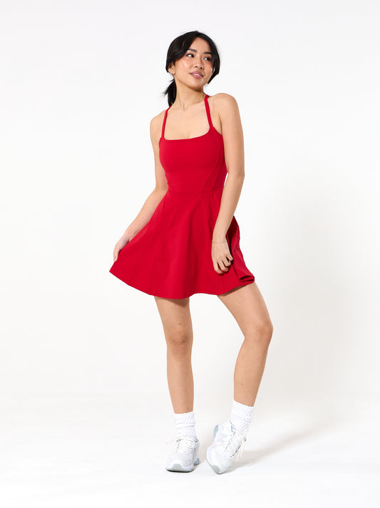 Bend and Snap Dress - Lipstick Red