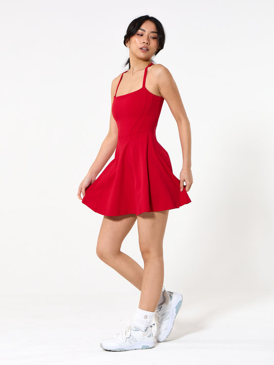 Bend and Snap Dress - Lipstick Red