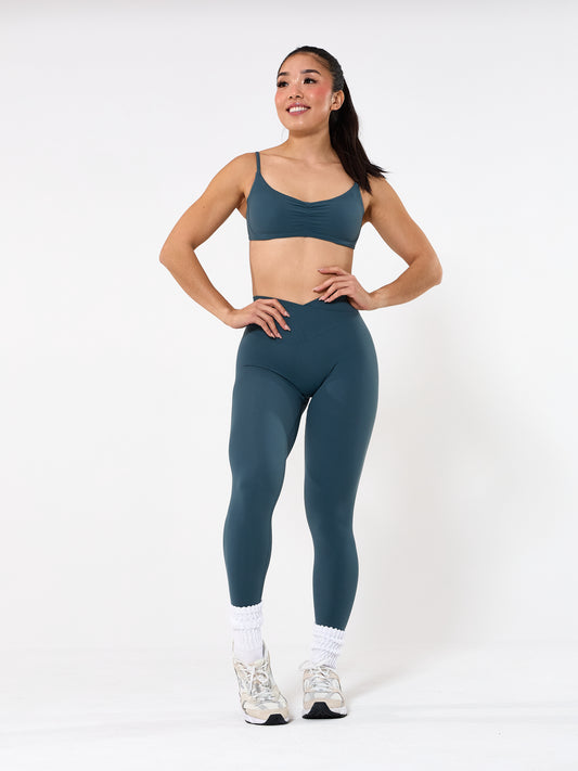 Candid Cross Waist Legging - Enchanted Teal