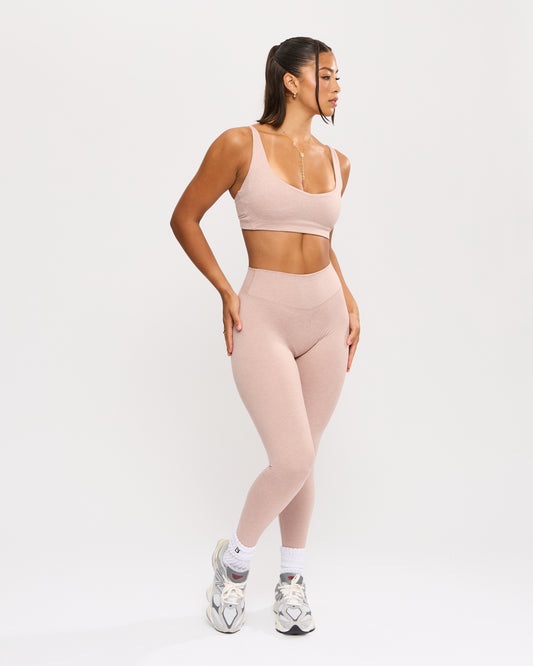 Dream Heathered Sports Bra - Berry Ice