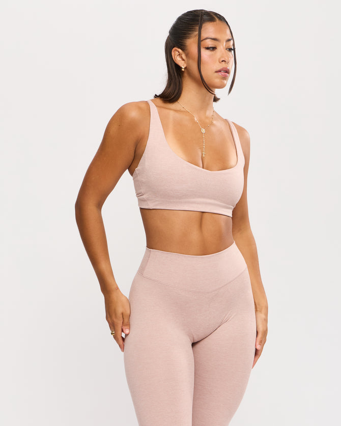 Dream Heathered Sports Bra - Berry Ice Image 0