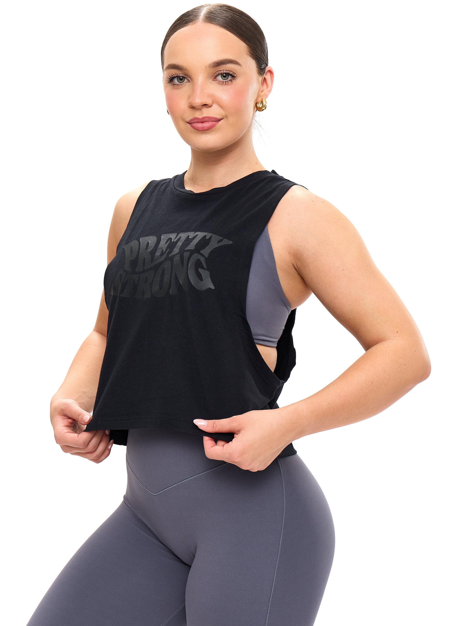 Pretty Crop Tank - Black