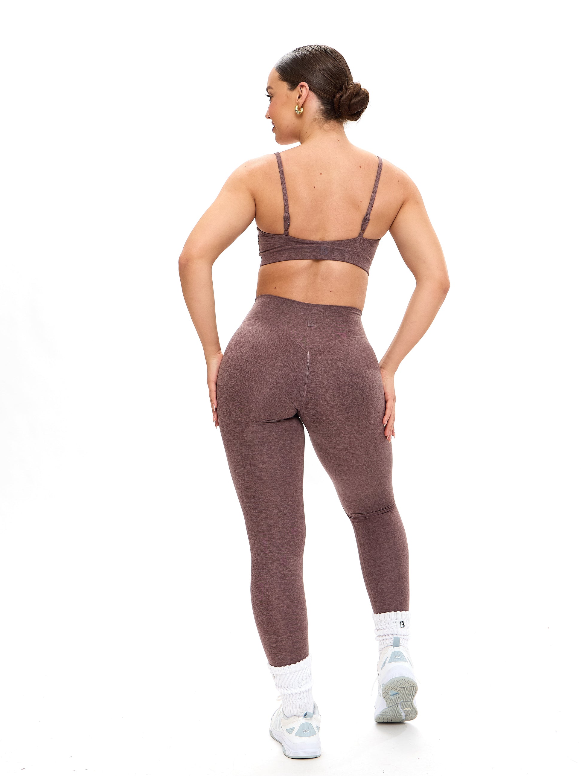 Dream Heathered Legging - Mocha Berry