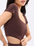 Butter Crop Top - Journey Dark Brown Image 3