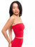 Butter Bandeau Crop - Lipstick Red Image 3