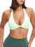 Twisted Halter Sports Bra - Honeydew Image 0