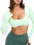 Long Sleeve Curve Crop - Honeydew Image 5