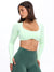 Long Sleeve Curve Crop - Honeydew Image 3