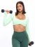 Long Sleeve Curve Crop - Honeydew Image 0