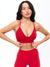 Plunge Seamless Sports Bra - Lipstick Red Image 0