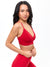 Plunge Seamless Sports Bra - Lipstick Red Image 2