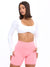 Long Sleeve Curve Crop - White Image 3