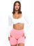 Long Sleeve Curve Crop - White Image 0