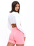 Long Sleeve Curve Crop - White Image 1