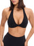 Twisted Halter Sports Bra - Onyx Black Image 0