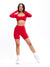 Long Sleeve Curve Crop - Lipstick Red Image 1