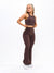 Ribbed Seamless Tank - Journey Dark Brown Image 2