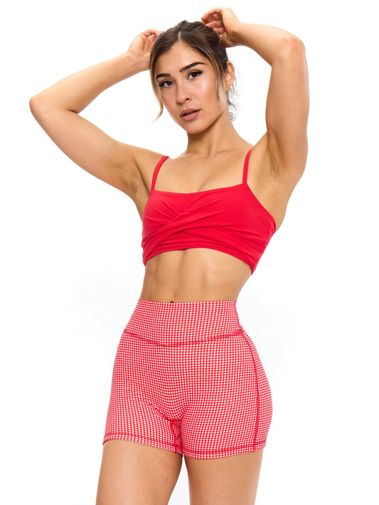 Legacy Short 4" - Red Gingham