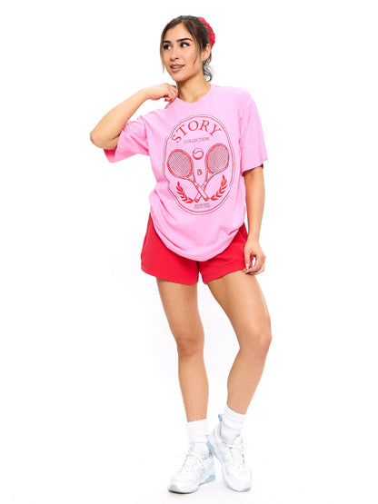 Story Short Sleeve Tee - Pink Sugar