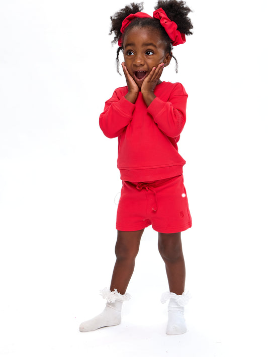 Mini Cloud Pullover - Salsa Red