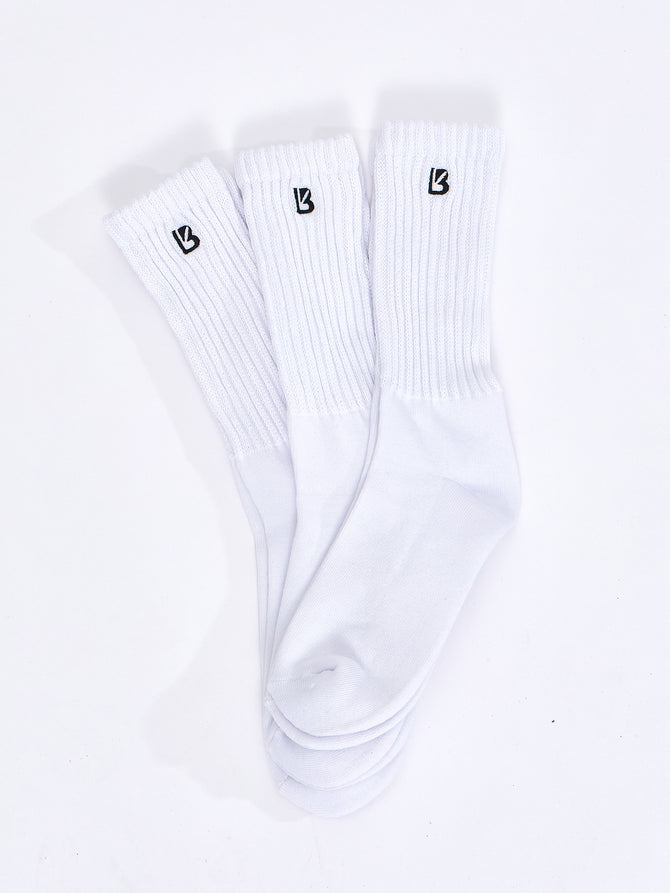 3 Pack Scrunch Socks - White Image 0