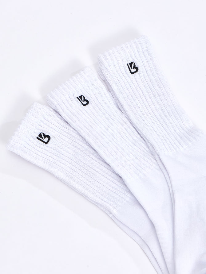 3 Pack Scrunch Socks - White Image 3